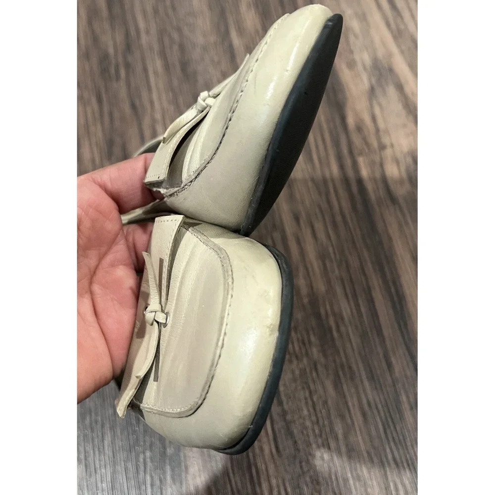 Etienne Aigner Tiana Loafers Flat Shoes Women's Size 7M Color Cream